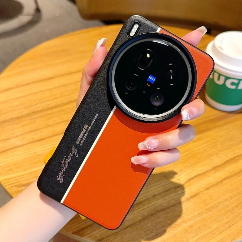 Etui na Vivo X300 Ultra X300 Pro X200 Ultra X200 Pro Mini, modne, z PC i skóry PU, z ochroną aparatu i podświetleniem, tylna obudowa. — zdjęcie produktu 3