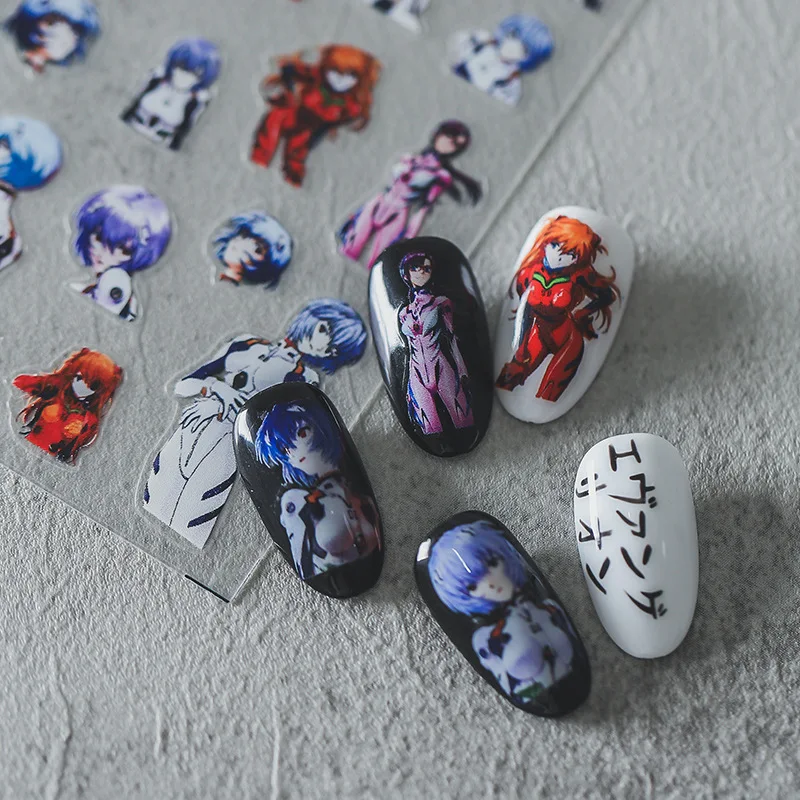 Neon Genesis Evangelion New Technology Thin Tough Nail Art Stickers Adhesive Nail Stickers Nail Art Accessories