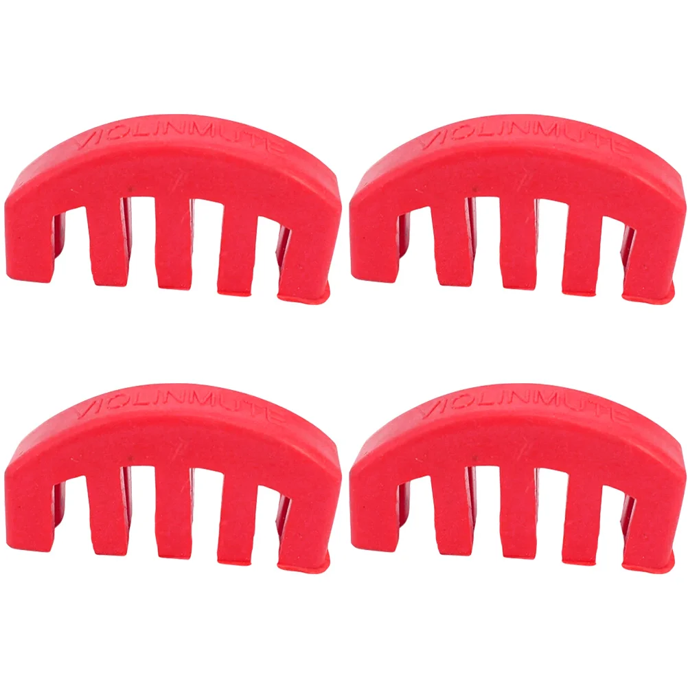 

4pcs Violin Mute Rubber Cello Performance Muffler for Small Practice Reduce Noise Durable Practical Gifts Family Children