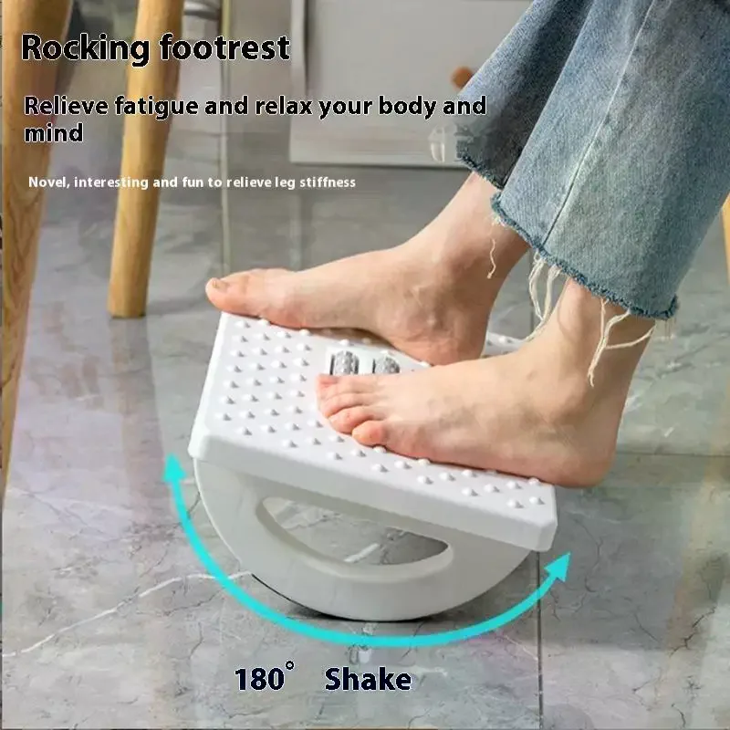 Foot Rest Portability Under Desk Ergonomic Foot Stool With Massage Rollers For Home Office