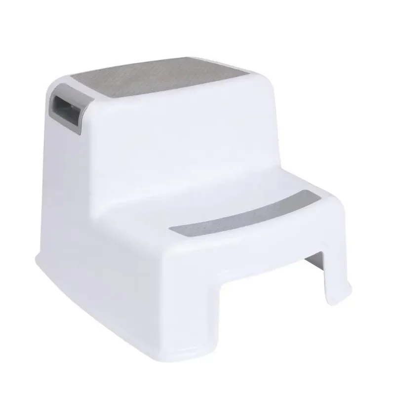 Portable Plastic Baby Step Stool for Toilet Kitchen Bathroom Safe Non Slip Two Tier Ladder for Kids Toddlers Potty Training