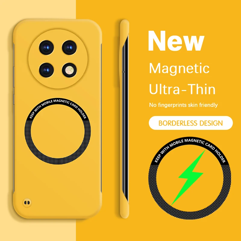 

Wireless Charging Phone Case for OPPO Realme 13 Plus Pro 13+ 13Pro 13Plus P1 Speed 5G China Hard Magnetic Thin Luxury Back Cover