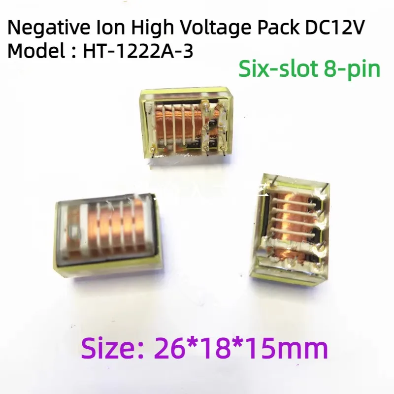 Pacchetto ad alta tensione di innesco della bobina di accensione DC12V del pacchetto ad alta tensione dello ione negativo a 8 pin del HT-1222A-3 di innesco 2Pcs
