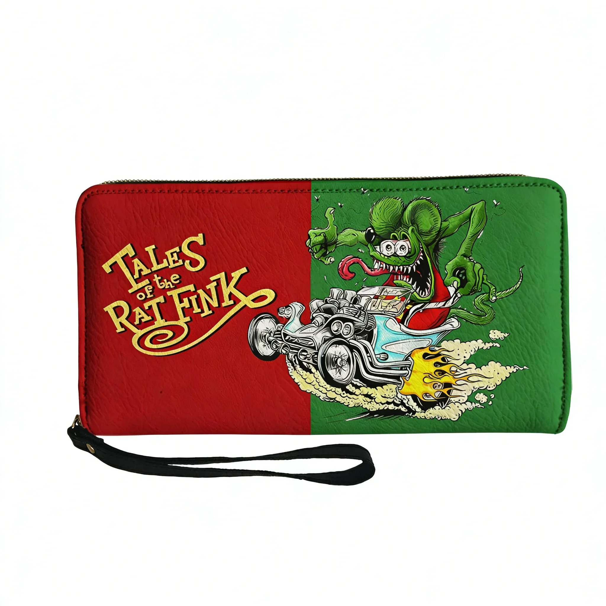 

Кошелек-портмоне Tales Of The Rat Fink на заказ, мужской, женский, подростковый, длинный кошелек на молнии с двойным принтом, портативный кошелек, подарочная сумка