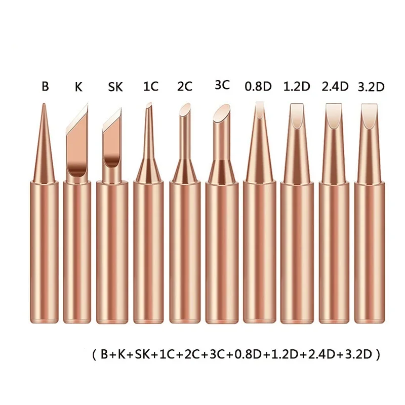 10 sztuk 900M-T czysta miedź końcówka lutownicza bezołowiowe końcówki lutownicze głowica spawalnicza BGA narzędzia lutownicze marki materiały
