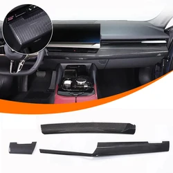 Real Carbon Fiber Car Center Console Dashboard Panel Decoration Cover Trim Car Accessories LHD For BMW 5 Series G60 2024+ 2025