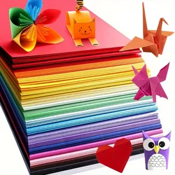 100 Sheets A4 Colored Origami Paper For DIY Art Craft 10 Colors A4 Printer Paper Fold Craft Paper Crane Kid Handmade Stationery