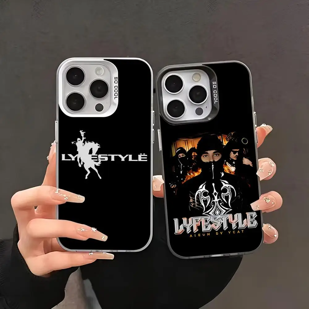 Чехол Yeat L-Lyfestyle для iPhone 17 16 15 14 13 12 Pro Max Air Plus, цветной, серебристый, жесткий корпус