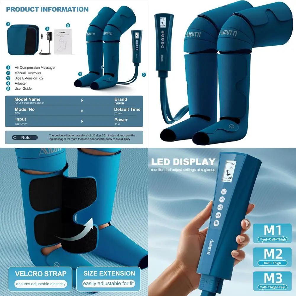 

Heated Compression Leg Massager - Perfect Holiday Gift for Parents, Pain Relief for Legs