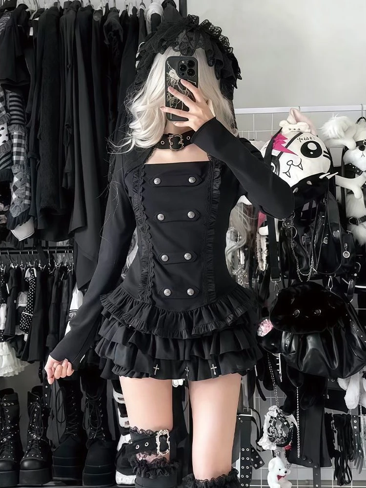 Ensemble 2 pièces gothique Har - Elastic Lace Trim avis et prix