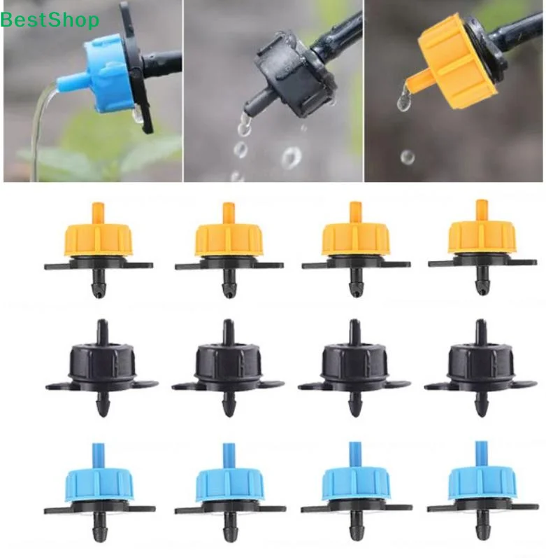 10Pcs Garden Plant Water Micro Flow Regulator Irrigation Drippers 8L Greenhouse Fixed Flow Pressure Compensating Emitter Head