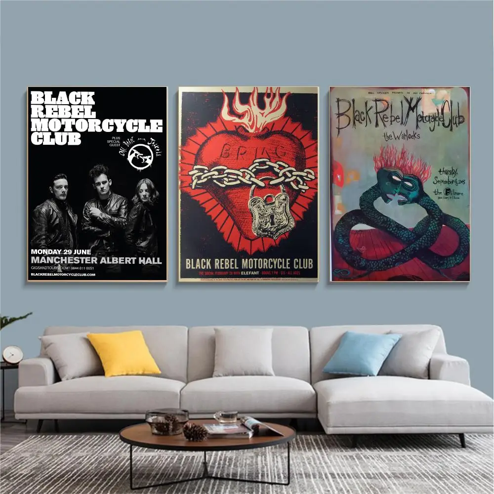 band B-Black Rebel Motorcycle Club-B Painting Calligraphy Nature Inspired Artwork for Living Room  Home Decoration