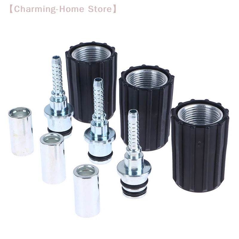 【M】High Pressure Washer Hose Insert Fittings D14 D15mm Ring Nut M22 Car Washer Water Cleaning Hose Pipe Fitting Twist Connector