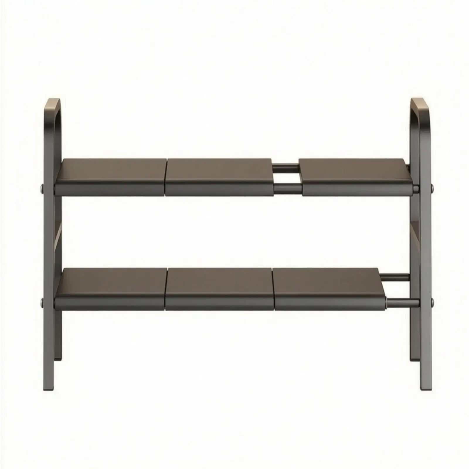 Freestanding Cookware Storage Rack Space-Saving Carbon Steel Under-Sink Storage Rack Adjustable Shelf Cabinet Organizer Sturdy