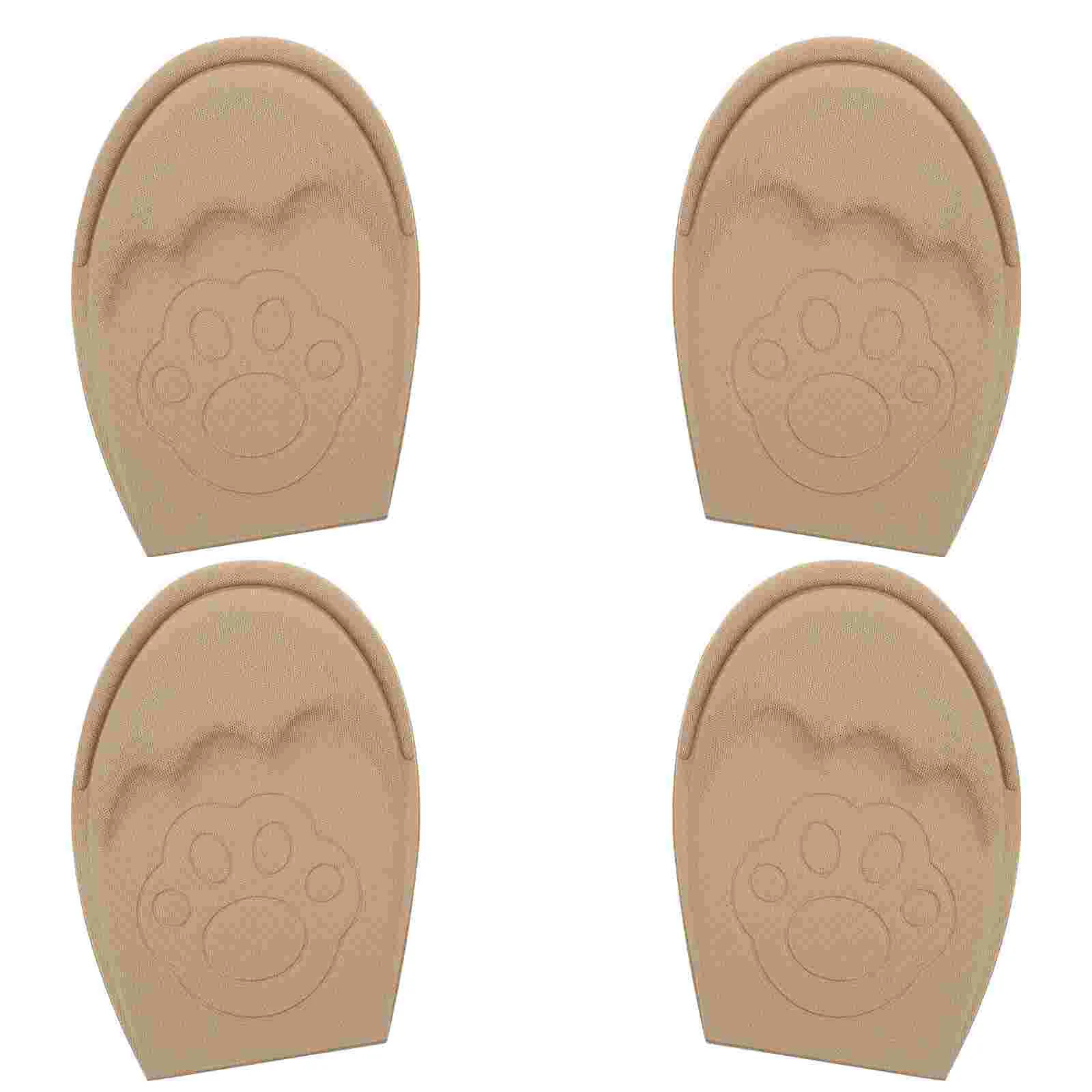 

2 Pairs Insole Anti Drop Heel Half Size Pad Boot Heels High Insert Knitted Fabric Sponge Foot Shoe Mat