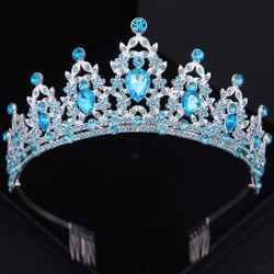 Crystal Crown Tiara With Comb Rhinestone Prom Diadem Bridal Wedding Hair Accessories Jewelry Tiaras And Crowns For Women Bride