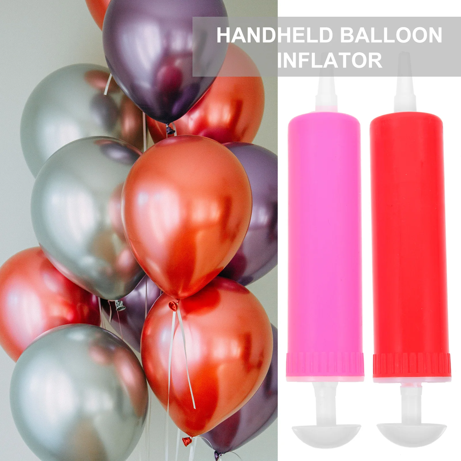 

10pcs Portable Manual Air Pump For Balloon Inflator Lightweight Handheld Balloon Pump For Party Wedding Yoga