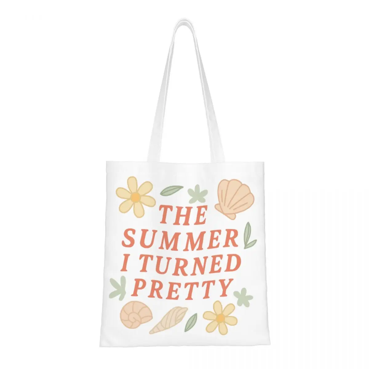 

Летняя сумка-тоут с красивой холщовой сумкой, многоразовая сумка для покупок большой вместимости для студенческих сумок унисекс