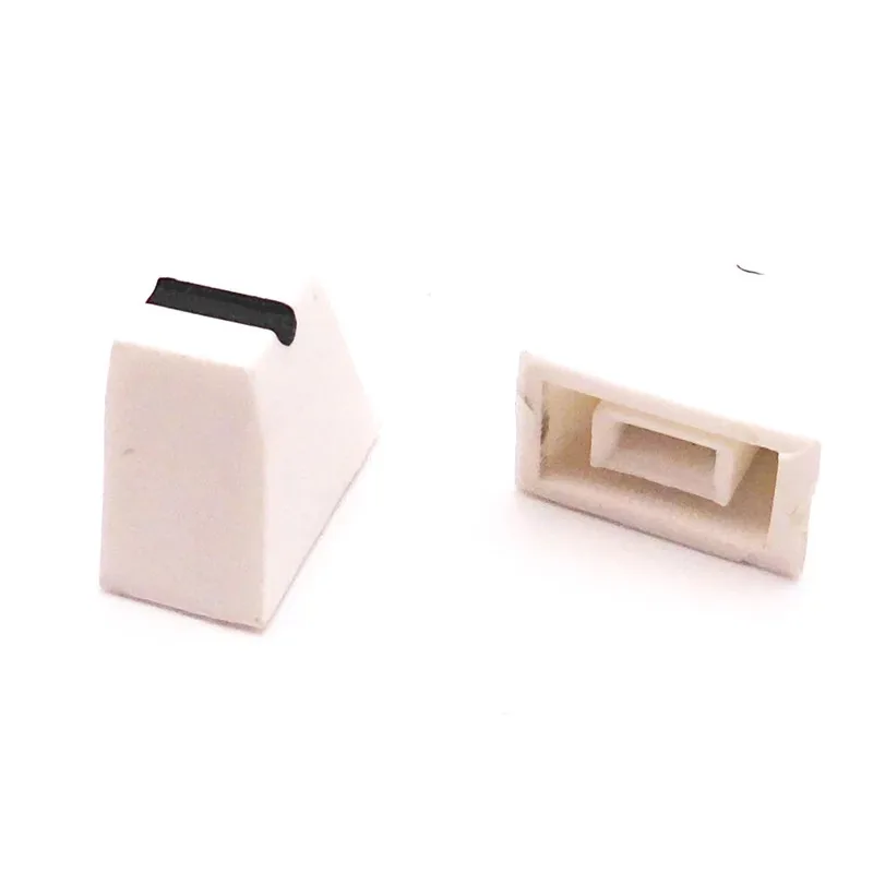 . 6pcs White Potentiometer Fader Knob Cap 12mmLx7mmW For Pioneer Mixer Equalizer