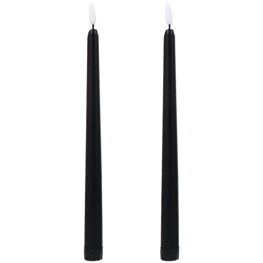 2 قطعة مصباح قضيب طويل Led لديكور حفلات الهالوين، ضوء عديم اللهب، شموع تعمل، مصباح ديكور، #5