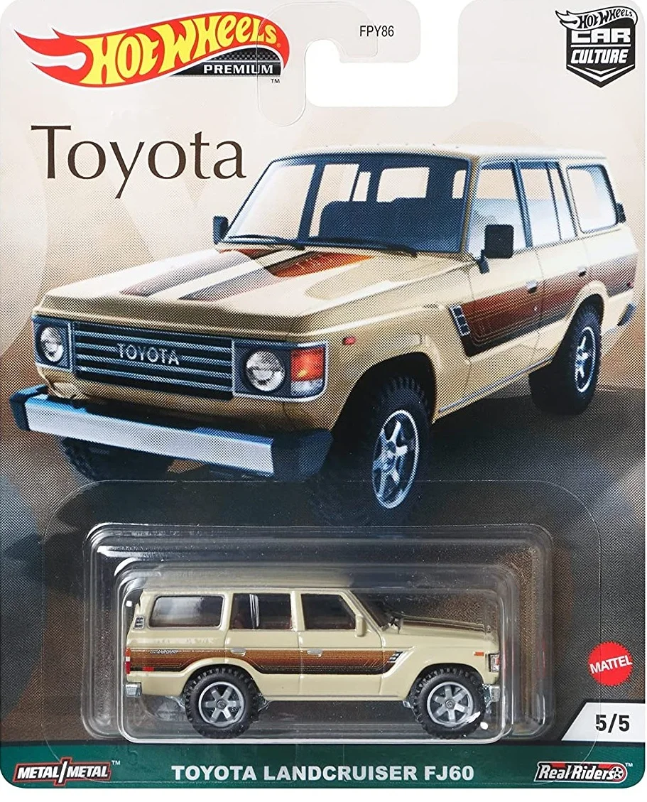 

Mattel Hot Wheels Premium Car Culture Diecast 1/64 Toys for Boys Toyota Land Cruiser FJ60 Vehicle Model Collection Birthday Gift