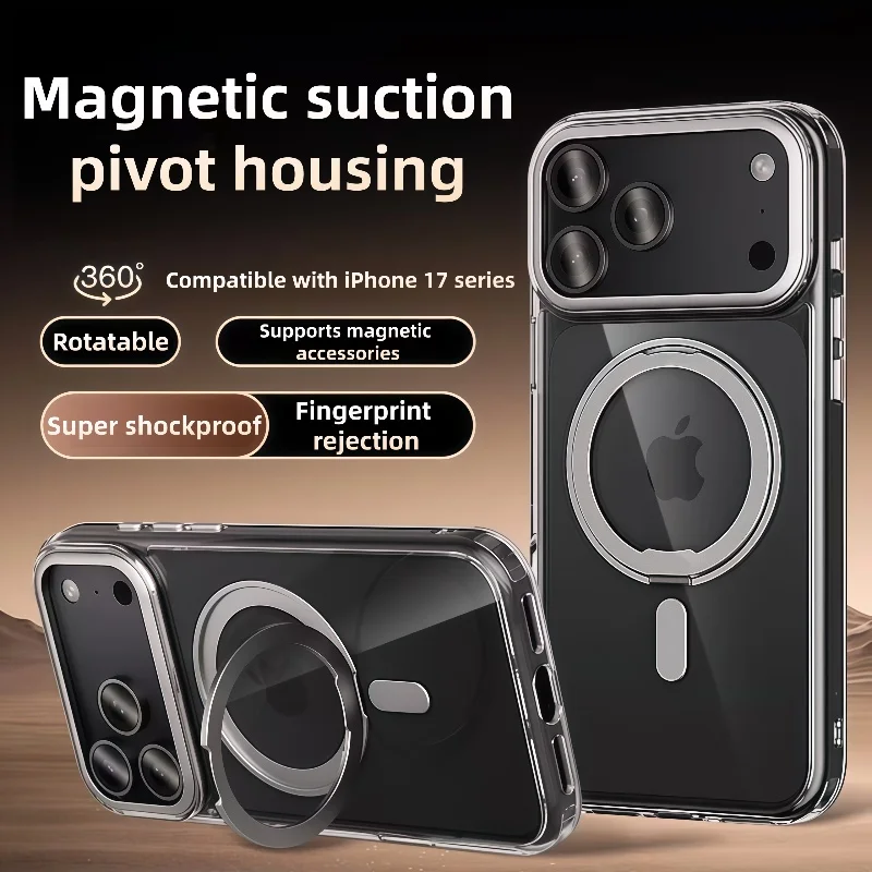 

Роскошный прозрачный противоударный магнитный чехол Magsafe для iPhone 17 Air 17Pro 17 Pro Max, противоударная жесткая задняя крышка с беспроводной зарядкой