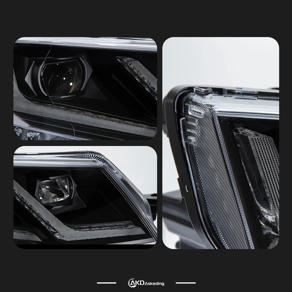 

Фара AKD для Skoda Octavia, светодиодная фара 2015-2017, фары Octavia с ДХО, указателями поворота, дальним светом, линзой-проектором Angel Eye