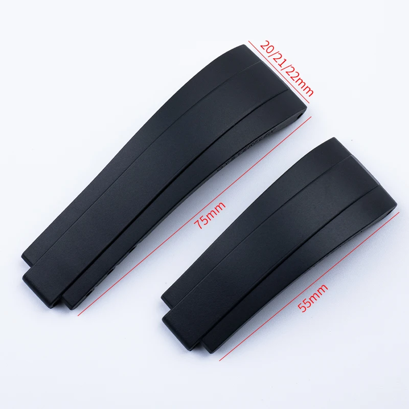 Rubber Short Buckle Watchband 20/21mm Fit for Rolex Daytona Submariner Role OYSTERFLEX Yacht Master Small Wrist Silicone Strap - view 6