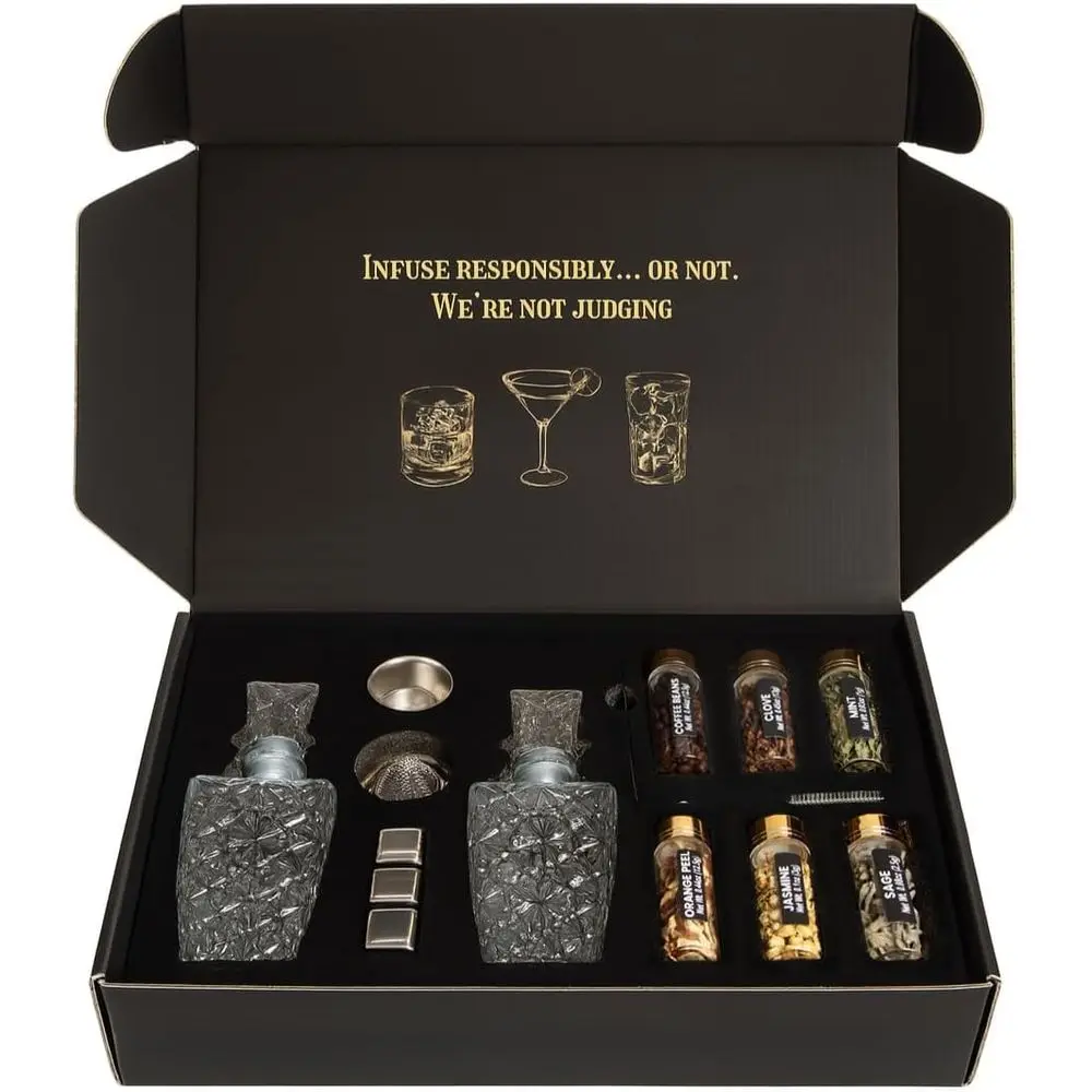 

Customizable Alcohol Infusion Kit - Spices Included | Mix & Match Spirits for Over 750 Flavors