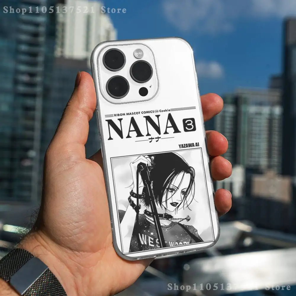 Custodia per telefono Anime O-Oosakis N-Nanas per iPhone 17,16,15,14,13,12,11 Pro,Max,Plus,X,XS,XR,SE4,E Mini Cover morbida trasparente