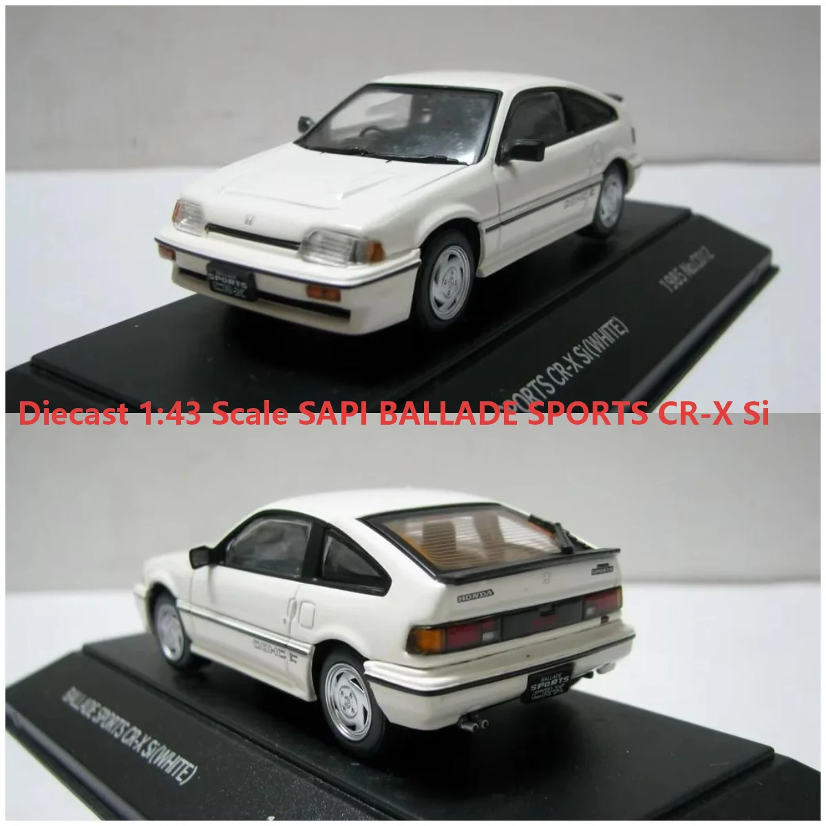diecast-1-43-scale-sapi-ballade-sports-cr-x-si-white-1985-alloy-car-model-collectible-toy-gift-souvenir-display-ornament