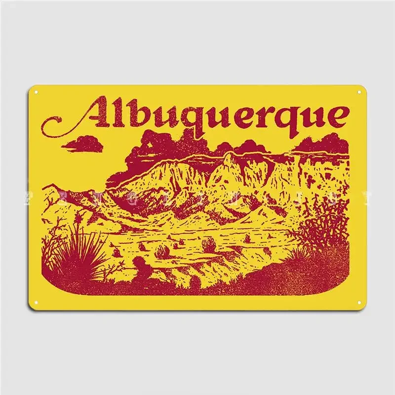 Albuquerque Metal Sign Garage Decoration Vintage Wall Cave Club Bar Tin Sign Posters
