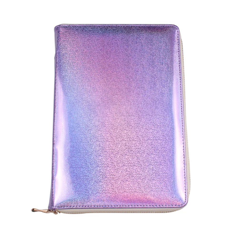 48Slots Silver/Purple Rectangular Nail Art Stamping Plate Holder Stamp Template Organizer Empty Case Nail Art Plate Storage Bag