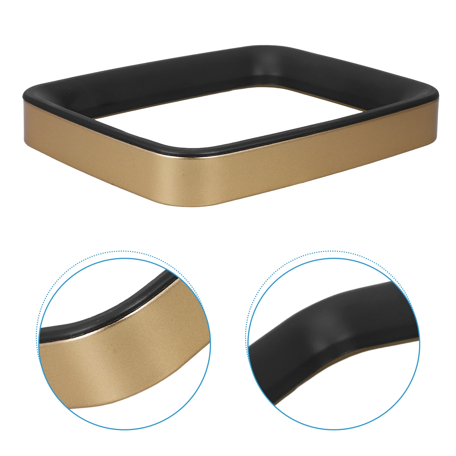 

Rectangular Press Ring for Trash Can Golden Bands Waste Bin Accessories ABS Material Non Slip Garbage Can Part Easy Installation