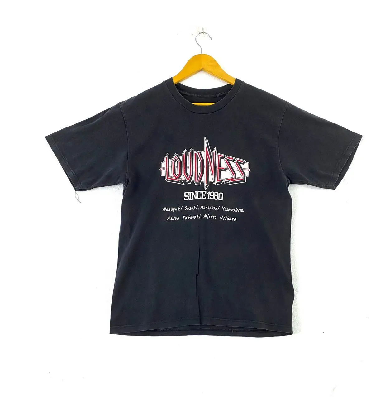 Vintage 90s loudness since 1980 big logo spell out japan japanese heavy metal album tour singles X hide rap tees promo t shirts