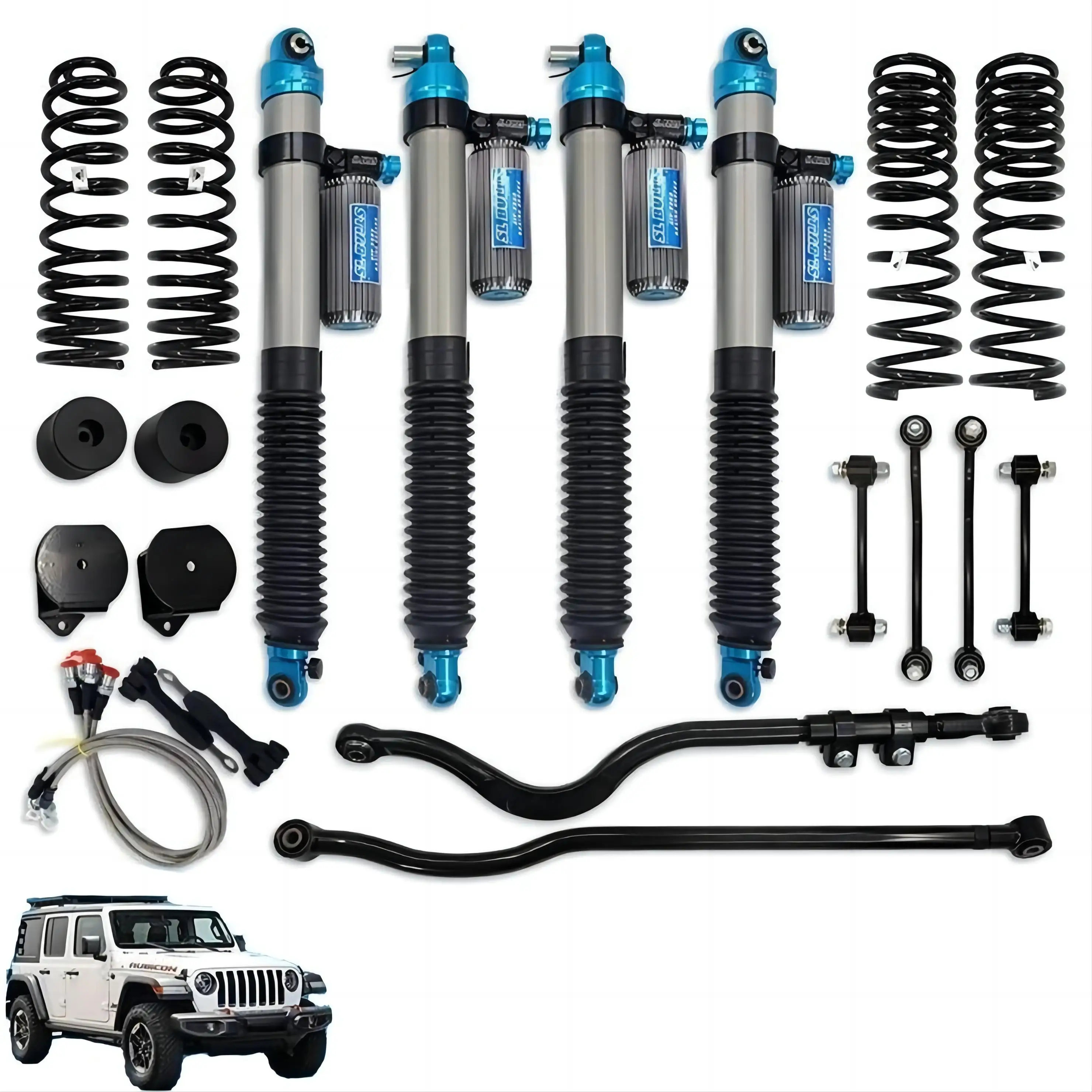 Coilover Shock Absorber For WrangIer JK Suspension Gas Compression Rebound Adjusted Nitrogen Shocks Damper