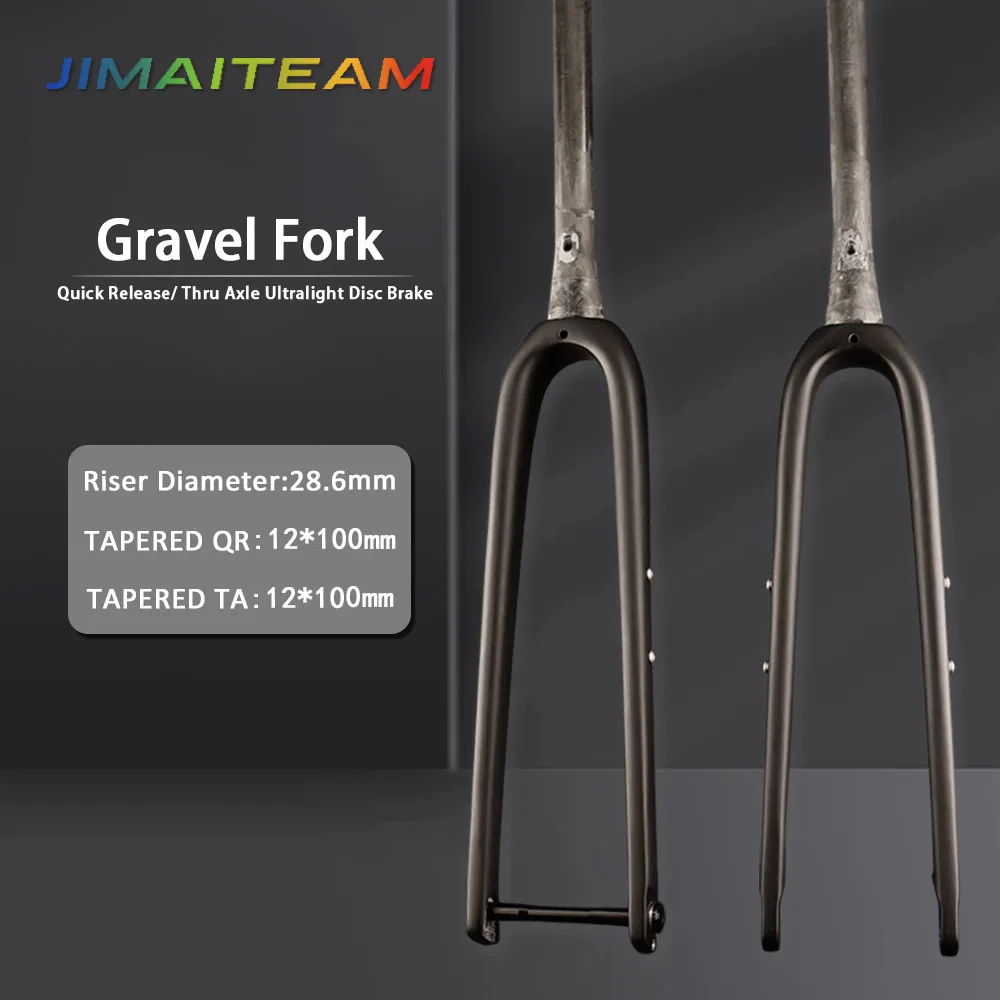 Carbon Fiber Gravel Front Fork, Flat Disc Brake, All Carbon Drum Axle, Quick Break Road Front Fork, Inside Running, 700C, T800