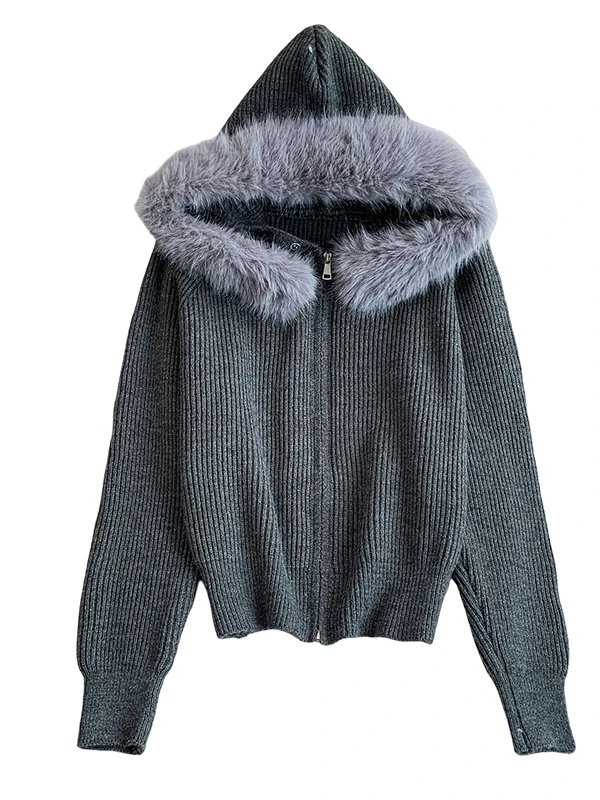 

Мягкая уютная вязаная шапка, свитер, женский осенне-зимний свободный утягивающий универсальный длинный цветной кардиган на молнии све