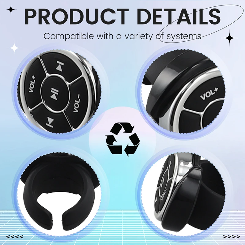 Bezprzewodowy pilot Bluetooth Samochód Motocykl Rower Przycisk multimedialny Odtwarzacz muzyczny MP3 Dla tabletu z systemem Android IOS