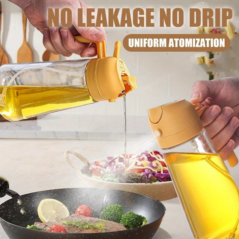 Glass Oil Spray Sprayer for Cooking Olive Spray Spray Oil Polisher Mister for Salad BBQ Kitchen Baking Empty Vinegar Bottle