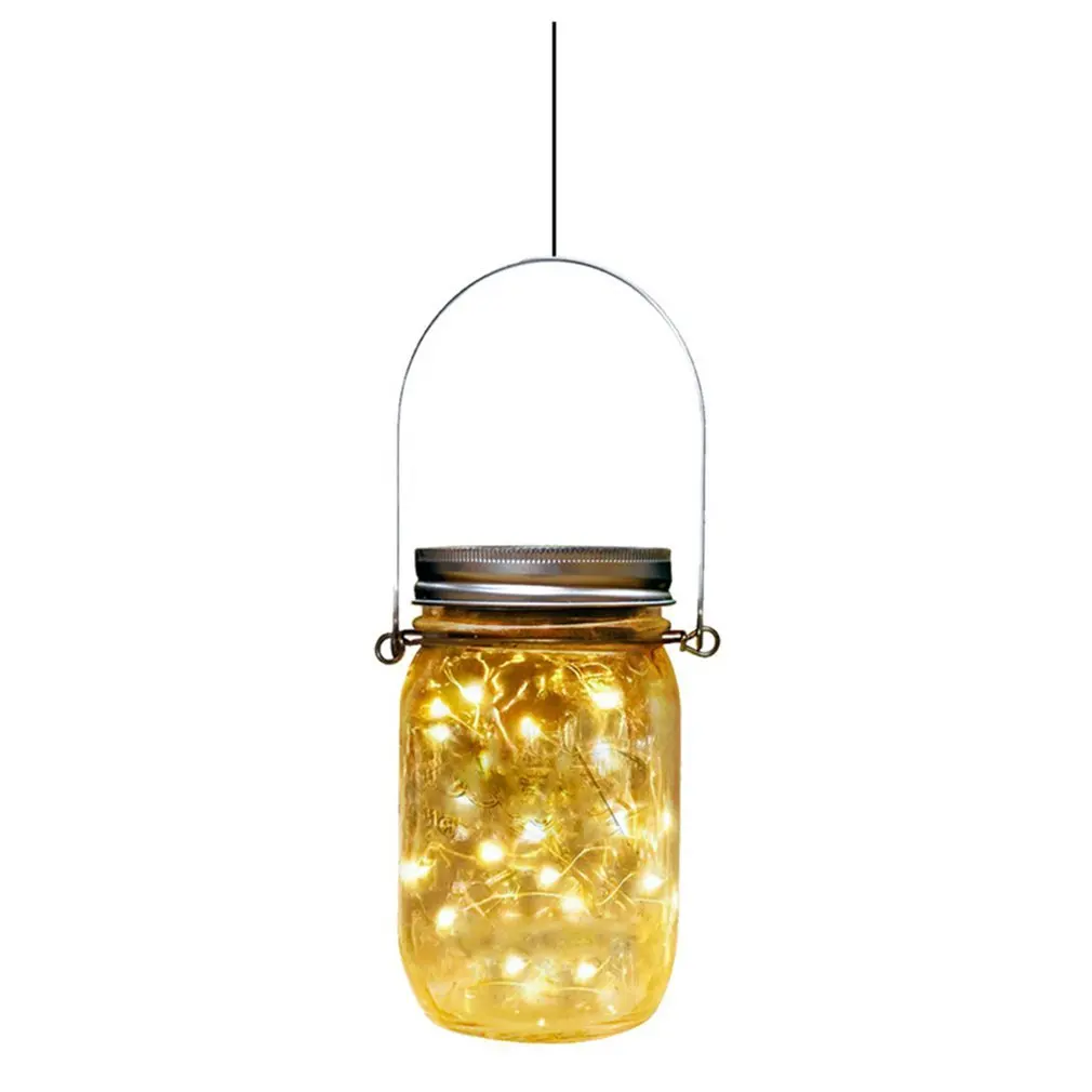 

Solar Mason Jar Lamp Decoration Lantern Courtyard Wave Bottle Light Used Anywhere Indoors Or Out Bendable Weatherproof