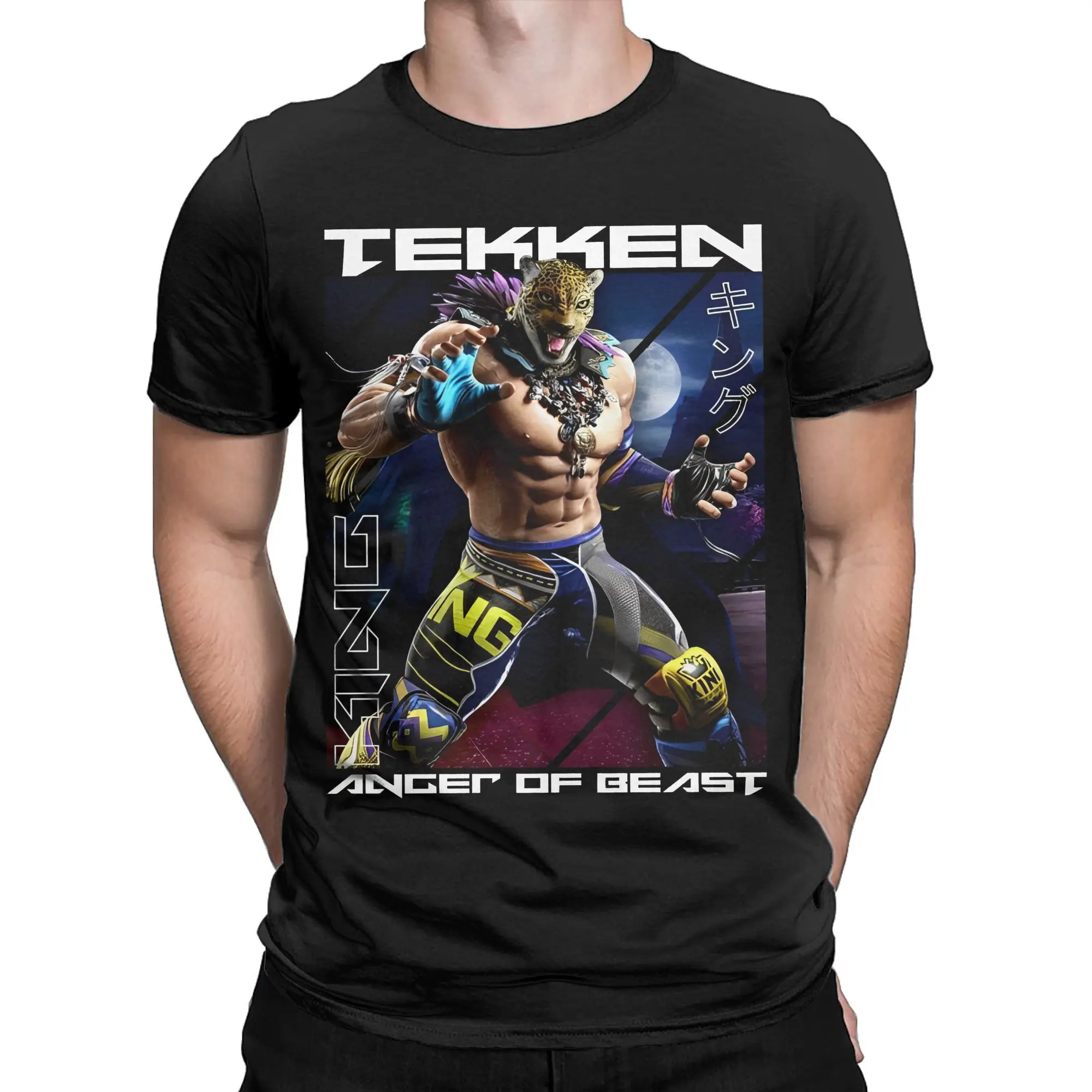 Casual Tekken 8 King Fighting Game T-Shirt Men's Cotton Short Sleeve  O-neck Summer Clothing