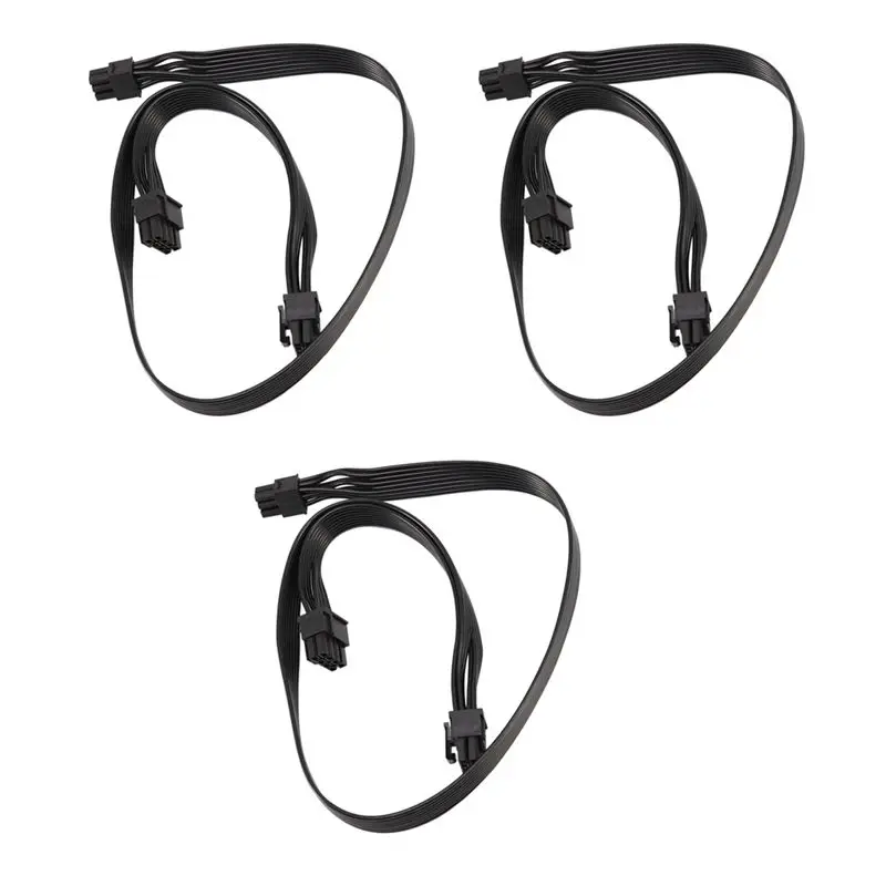 

3X PCI-E 6 Pin To 2 Ports 6+2 Pin Power Supply Cable 6Pin To 8Pin For Cooler Master V Series V850 V700 V1000 Modular PSU