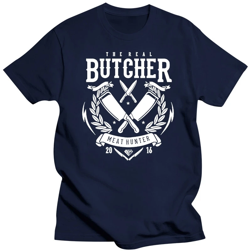 Mens Brand T Shirt Cotton Men Short Sleeve Tee Shirts The real butcher meat hunter modern textile idea printed T-shirt