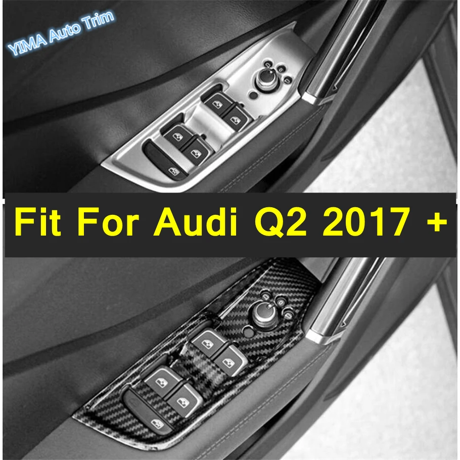 

Подходит для Audi Q2 2017 - 2021 Внутренняя дверь подлокотника окна очков Кнопка подъема крышка переключателя рамка отделка ABS аксессуары для интерьера