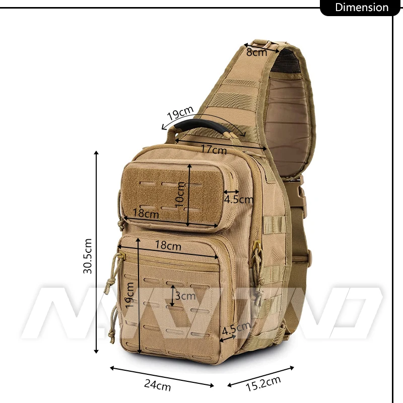 Outdoor Sling Shoulder BagsRover Chest Pack for Hunting Hiking Fishing EDC Backpack Molle Assault Range Bag Fit for 9.7\