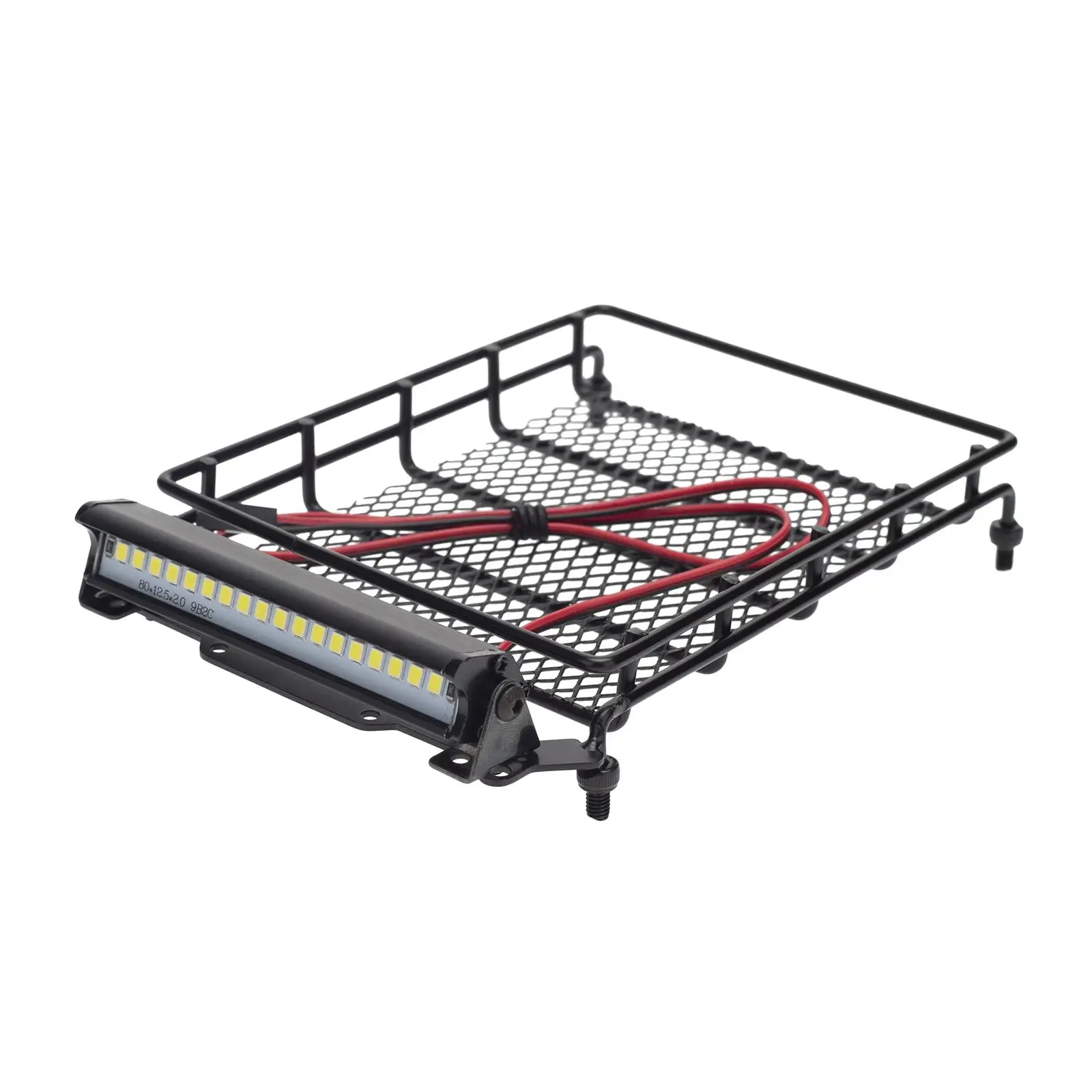1/12 RC Roof Luggage Rack LED Light Bar for MN D90 RC Hobby Car Modification