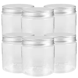 6 Pcs Aluminum Lid Mason Jars Mini Storage Canning Glass Portable Lids Food Container Baby Honey Sealed Toy With Spice