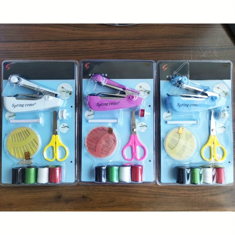 Portable manual sewing machine set for household mini sewing machines