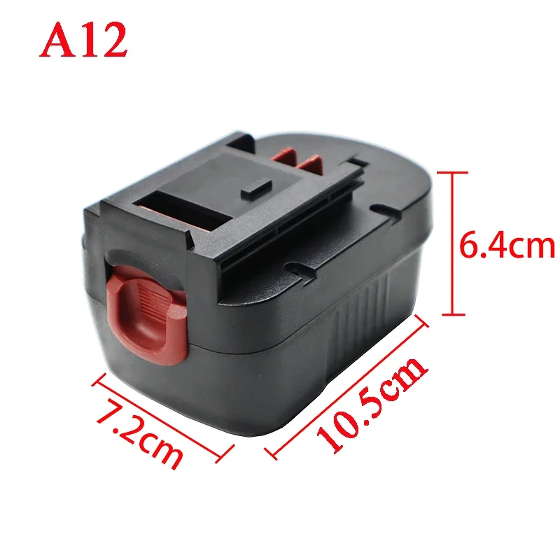 A12 a14 a18 caixa de plástico para black decker 12v 14.4v 18v NI-CD ni-mh bateria fs120b fsb14 fsb18 hpb12 hpb18